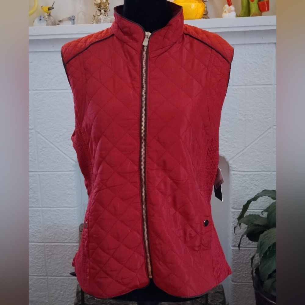 Red Louise Paris Puffer Quilted Vest